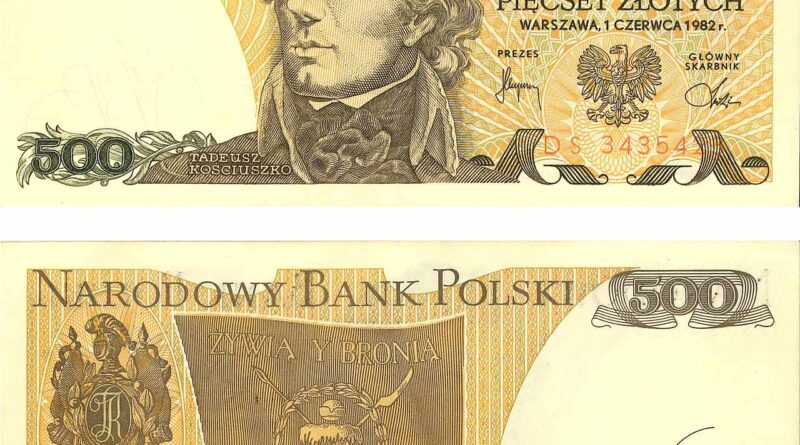 500zł banknot Tadeusz Kościuszko